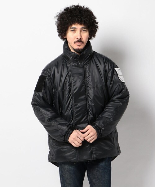 BURLAP OUTFITTER(バーラップアウトフィッター)の「BURLAP OUTFITTER/バーラップアウトフィッター 限定 MONSTER JK P200(ジャケット/アウター・メンズ・BLACK・BLACK/S (販売中)/BLACK/M (販売中)/BLACK/L (販売中))」の2枚目の写真