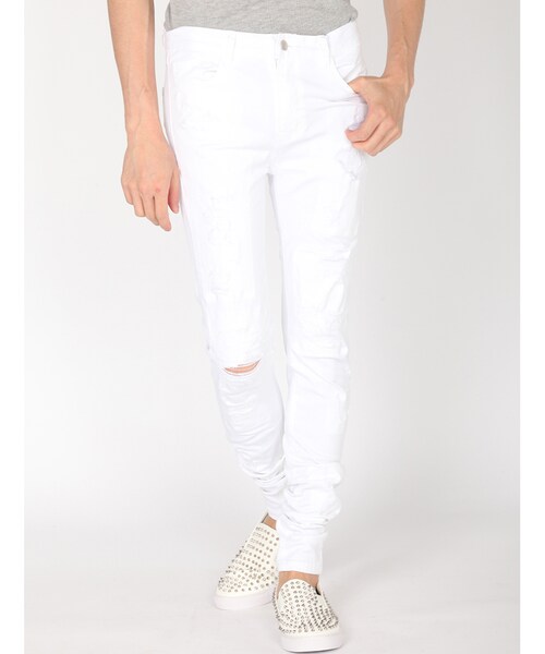 DANKE SCHON(ダンケシェーン)の「LHP/エルエイチピー/DankeSchon/ダンケシェーン/Damege Skinny RepairPants(パンツ・メンズ・WHITE/BLACK/BLUE・WHITE/S (再入荷メール受付中)/WHITE/M (再入荷メール受付中)/WHITE/L (再入荷メール受付中)/WHITE/XL (再入荷メール受付中)/BLACK/S (再入荷メール受付中)/BLACK/M (再入荷メール受付中)/BLACK/L (再入荷メール受付中)/BLACK/XL (再入荷メール受付中)/BLUE/S (再入荷メール受付中)/BLUE/M (再入荷メール受付中)/BLUE/L (再入荷メール受付中)/BLUE/XL (再入荷メール受付中))」の12枚目の写真
