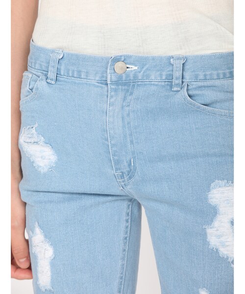 DANKE SCHON(ダンケシェーン)の「LHP/エルエイチピー/DankeSchon/ダンケシェーン/Damege Skinny RepairPants(パンツ・メンズ・WHITE/BLACK/BLUE・WHITE/S (再入荷メール受付中)/WHITE/M (再入荷メール受付中)/WHITE/L (再入荷メール受付中)/WHITE/XL (再入荷メール受付中)/BLACK/S (再入荷メール受付中)/BLACK/M (再入荷メール受付中)/BLACK/L (再入荷メール受付中)/BLACK/XL (再入荷メール受付中)/BLUE/S (再入荷メール受付中)/BLUE/M (再入荷メール受付中)/BLUE/L (再入荷メール受付中)/BLUE/XL (再入荷メール受付中))」の5枚目の写真