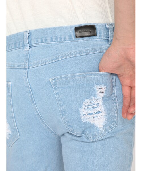 DANKE SCHON(ダンケシェーン)の「LHP/エルエイチピー/DankeSchon/ダンケシェーン/Damege Skinny RepairPants(パンツ・メンズ・WHITE/BLACK/BLUE・WHITE/S (再入荷メール受付中)/WHITE/M (再入荷メール受付中)/WHITE/L (再入荷メール受付中)/WHITE/XL (再入荷メール受付中)/BLACK/S (再入荷メール受付中)/BLACK/M (再入荷メール受付中)/BLACK/L (再入荷メール受付中)/BLACK/XL (再入荷メール受付中)/BLUE/S (再入荷メール受付中)/BLUE/M (再入荷メール受付中)/BLUE/L (再入荷メール受付中)/BLUE/XL (再入荷メール受付中))」の8枚目の写真