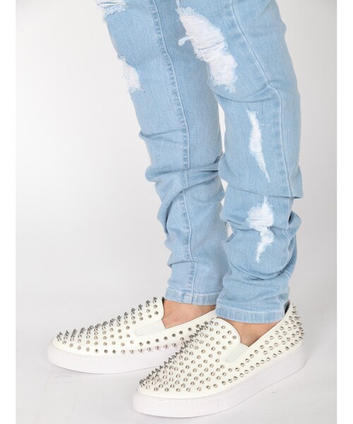 DANKE SCHON(ダンケシェーン)の「LHP/エルエイチピー/DankeSchon/ダンケシェーン/Damege Skinny RepairPants(パンツ・メンズ・WHITE/BLACK/BLUE・WHITE/S (再入荷メール受付中)/WHITE/M (再入荷メール受付中)/WHITE/L (再入荷メール受付中)/WHITE/XL (再入荷メール受付中)/BLACK/S (再入荷メール受付中)/BLACK/M (再入荷メール受付中)/BLACK/L (再入荷メール受付中)/BLACK/XL (再入荷メール受付中)/BLUE/S (再入荷メール受付中)/BLUE/M (再入荷メール受付中)/BLUE/L (再入荷メール受付中)/BLUE/XL (再入荷メール受付中))」の7枚目の写真