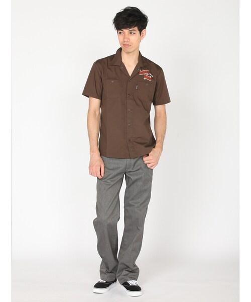 schott（ショット）の「Schott/ショット/T/C WORK PANTS/ティーシー ワークパンツ 日本製（パンツ・メンズ・BLACK/GREY/KHAKI/BROWN/NAVY/B/GNDY・BLACK/28 (残り1点)/BLACK/30 (残りわずか)/BLACK/32 (販売中)/BLACK/34 (残り1点)/BLACK/36 (残りわずか)/GREY/28 (残り1点)/GREY/30 (残り1点)/GREY/32 (販売中)/GREY/34 (残り1点)/GREY/36 (再入荷メール受付中)/B/GNDY/28 (残り1点)/B/GNDY/30 (残り1点)/B/GNDY/32 (残り1点)/B/GNDY/34 (残り1点)/B/GNDY/36 (残り1点)/KHAKI/28 (残り1点)/KHAKI/30 (残り1点)/KHAKI/32 (残り1点)/KHAKI/34 (残りわずか)/KHAKI/36 (残り1点)/BROWN/28 (再入荷メール受付中)/BROWN/30 (再入荷メール受付中)/BROWN/32 (再入荷メール受付中)/BROWN/34 (残り1点)/BROWN/36 (残り1点)/NAVY/28 (再入荷メール受付中)/NAVY/30 (残り1点)/NAVY/32 (残り1点)/NAVY/34 (残り1点)/NAVY/36 (残り1点)）」の10枚目の写真