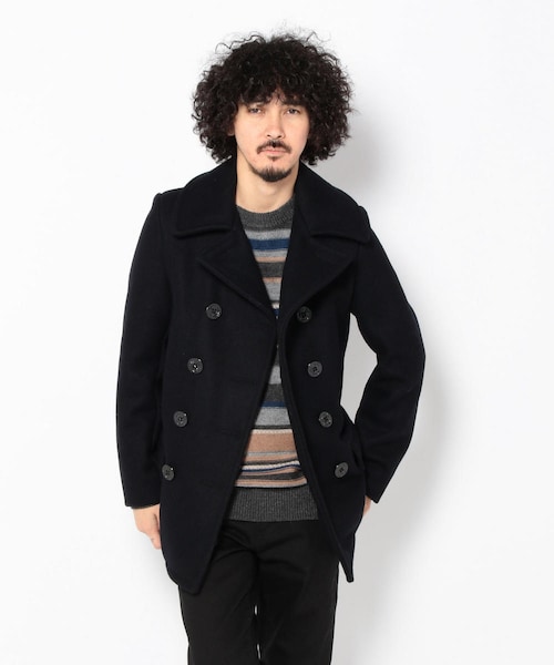 新品同様✨　ショット　ピーコート　ブラック　42 ウール　schott bros Schott N.Y.C (ショット) 782US WOOL 4POCKET PEA COAT ウール