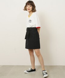 DOUBLE NAME | ベルト付台形スカート(スカート)