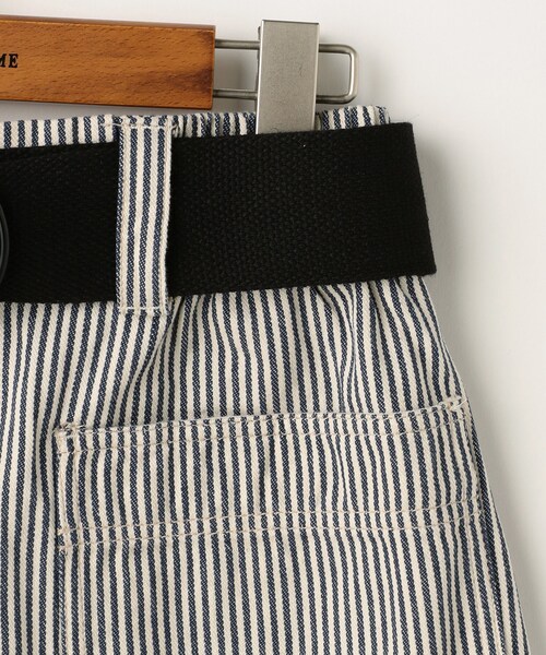 DOUBLE NAME(ダブルネーム)の「ベルト付台形スカート(スカート・レディース・黒/ネイビー/カーキ/ベージュ/柄A・FREE)」の10枚目の写真