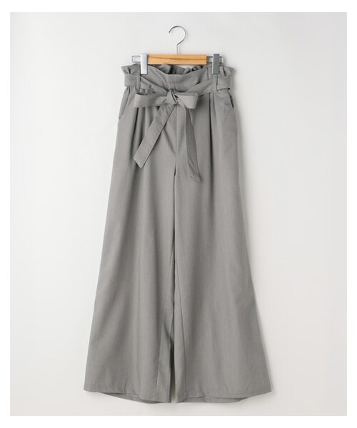 frames RAY CASSIN（フレームスレイカズン）の「リボンベルト付きタックワイドパンツ（パンツ・レディース・ネイビー/ライトグレー/グレージュ・FREE）」の10枚目の写真