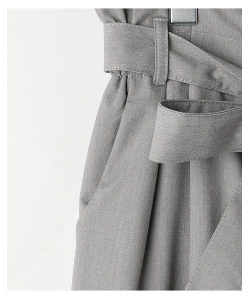 frames RAY CASSIN（フレームスレイカズン）の「リボンベルト付きタックワイドパンツ（パンツ・レディース・ネイビー/ライトグレー/グレージュ・FREE）」の13枚目の写真