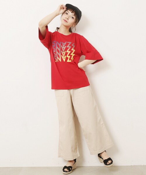 RAY CASSIN（レイカズン）の「ベイカーワイドパンツ（パンツ・レディース・カーキ/ベージュ/サンドベージュ・FREE）」の14枚目の写真