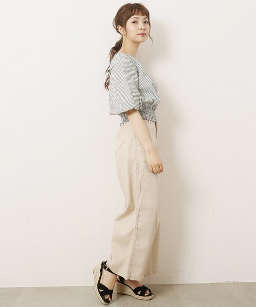 RAY CASSIN（レイカズン）の「ベイカーワイドパンツ（パンツ・レディース・カーキ/ベージュ/サンドベージュ・FREE）」の16枚目の写真