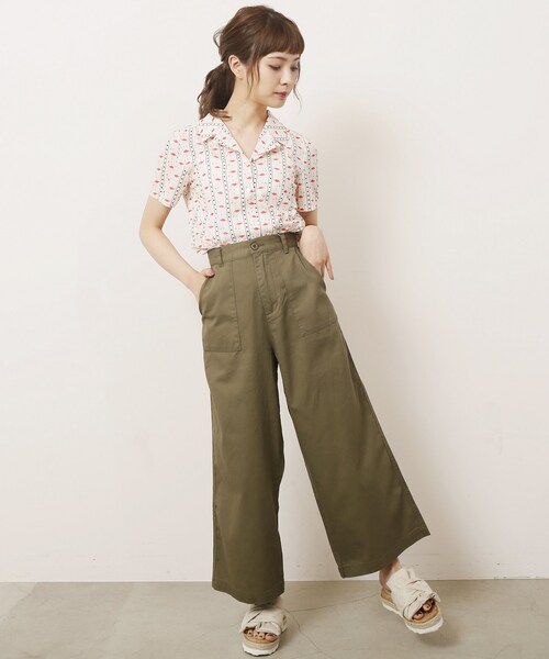 RAY CASSIN（レイカズン）の「ベイカーワイドパンツ（パンツ・レディース・カーキ/ベージュ/サンドベージュ・FREE）」の11枚目の写真