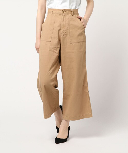 RAY CASSIN（レイカズン）の「ベイカーワイドパンツ（パンツ・レディース・カーキ/ベージュ/サンドベージュ・FREE）」の7枚目の写真