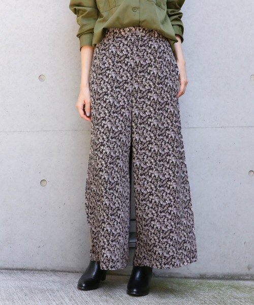 Lepsim レプシィム の コバナプリントワイドパンツ パンツ Wear