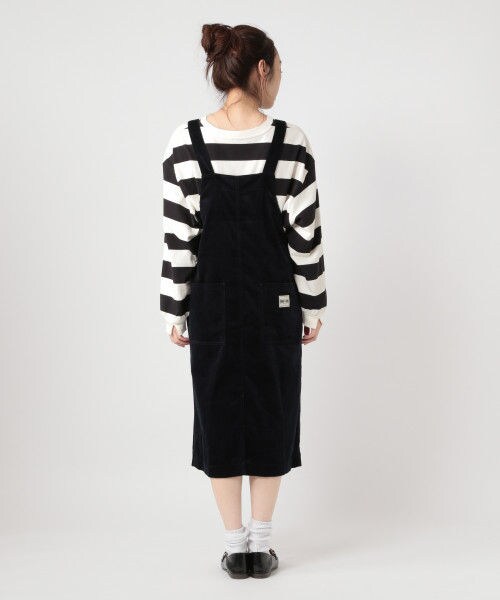 studio CLIP（スタディオクリップ）の「[WEB限定先行予約]AIRコールジャンパースカート（スカート・ブラウン/ネイビー）」の4枚目の写真