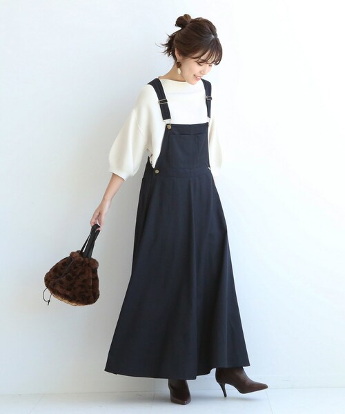 spick and span マキシジャンパースカート 人気 ブラック 完売 