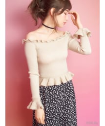 lilLilly（リルリリー）の「フリルオフショルニット（）」 - WEAR