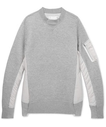 Sacai | Sacai Oversized Nylon-Panelled Loopback Cotton-Blend Jersey Sweatshirt(スウェット)