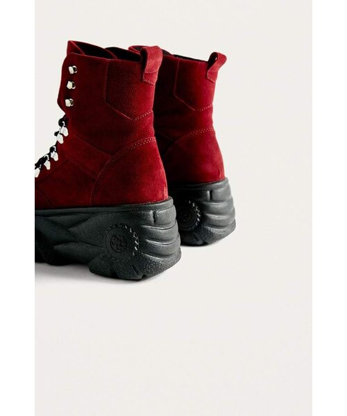 uo tia chunky suede platform boots