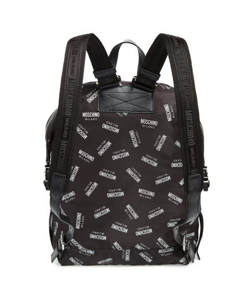 MOSCHINO（モスキーノ）の「Moschino Allover Logo Print Backpack
