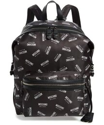 MOSCHINO（モスキーノ）の「Moschino Allover Logo Print Backpack