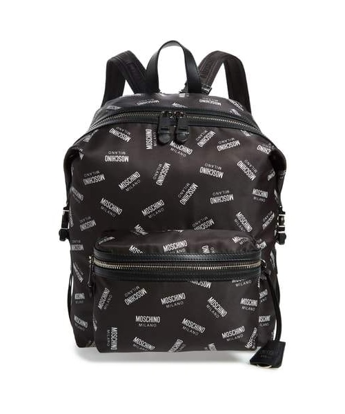 MOSCHINO（モスキーノ）の「Moschino Allover Logo Print Backpack