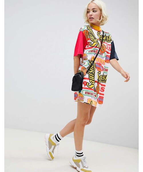 The Simpsons（ザ・シンプソンズ）の「The Simpsons x ASOS DESIGN all over print t-shirt dress（マタニティウェア/グッズ・レディース・Multi・Us 0）」の3枚目の写真