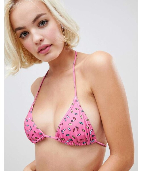 The Simpsons（ザ・シンプソンズ）の「The Simpsons x ASOS DESIGN bikini top（水着・レディース・Pink・Us 8/Us 4/Us 6）」の2枚目の写真