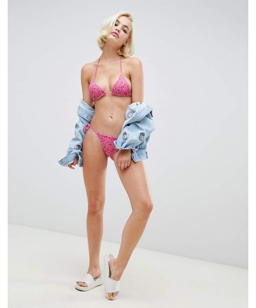 The Simpsons（ザ・シンプソンズ）の「The Simpsons x ASOS DESIGN bikini top（水着・レディース・Pink・Us 8/Us 4/Us 6）」の3枚目の写真