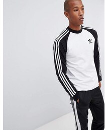 adidas（アディダス）の「adidas Originals Long Sleeve Top In White