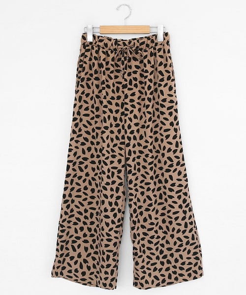 DHOLIC（ディーホリック）の「ドローストリングレオパードパンツ（その他パンツ・レディース・ブラック/ブルー/ベージュ・FREE）」の2枚目の写真
