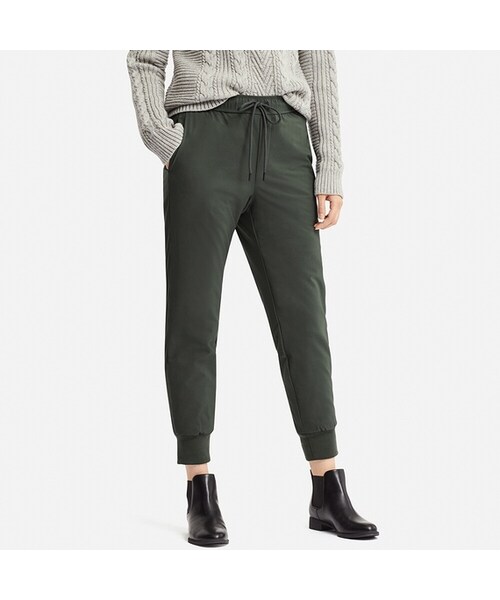 UNIQLO（ユニクロ）の「防風エクストラウォームイージーパンツ（その他パンツ・レディース・NAVY 69/BLACK 09/DARK GRAY 08/DARK GREEN 58・S/XXL/M/3XL/L/XS/XL）」の4枚目の写真
