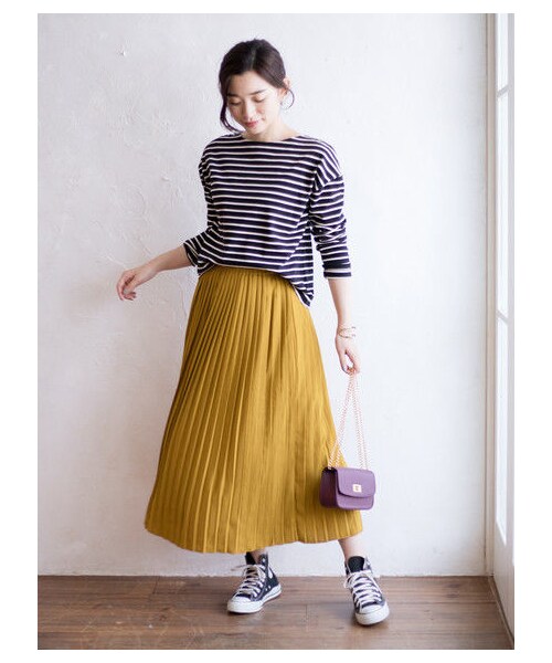 earth music&ecology（アースミュージックアンドエコロジー）の「ボーダーボーダープルオーバー(プレーン)（トップス・アイボリー/杢グレー/ブラック/ダークレッド/キャメル/ダークグリーン・M/L）」の3枚目の写真