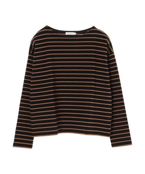 earth music&ecology（アースミュージックアンドエコロジー）の「ボーダーボーダープルオーバー(プレーン)（トップス・アイボリー/杢グレー/ブラック/ダークレッド/キャメル/ダークグリーン・M/L）」の12枚目の写真