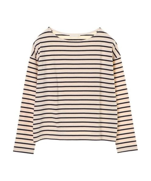 earth music&ecology（アースミュージックアンドエコロジー）の「ボーダーボーダープルオーバー(プレーン)（トップス・アイボリー/杢グレー/ブラック/ダークレッド/キャメル/ダークグリーン・M/L）」の8枚目の写真