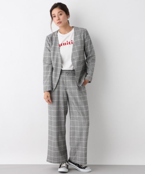 LEPSIM（レプシィム）の「チェックノーカラージャケット