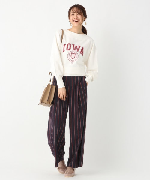 GLOBAL WORK(グローバルワーク)の「TRワイドパンツ(柄)(パンツ・ホワイトベース(チェック)/ブラックベース(チェック)/グレーベース(チェック)/レッドベース(チェック))」の12枚目の写真