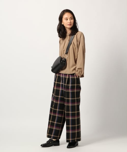 GLOBAL WORK(グローバルワーク)の「TRワイドパンツ(柄)(パンツ・ホワイトベース(チェック)/ブラックベース(チェック)/グレーベース(チェック)/レッドベース(チェック))」の9枚目の写真