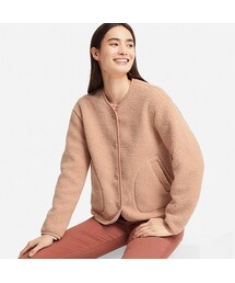 UNIQLO | フリースノーカラージャケット（長袖）(その他アウター)