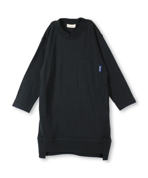 BRANSHES（ブランシェス）の「【タフT】ビックシルエット長袖ワンピース（ワンピース・キッズ・オフホワイト/ローズピンク/ブラック・80cm～150cm/80cm～130cm）」の2枚目の写真