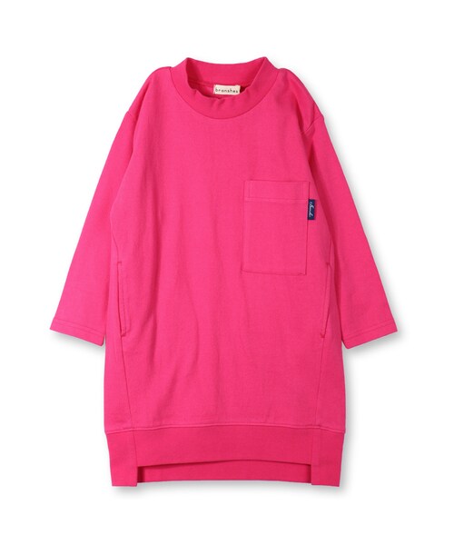 BRANSHES（ブランシェス）の「【タフT】ビックシルエット長袖ワンピース（ワンピース・キッズ・オフホワイト/ローズピンク/ブラック・80cm～150cm/80cm～130cm）」の3枚目の写真