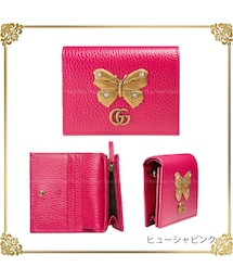 GUCCI グッチ バタフライ 折りたたみ財布 GUCCI（グッチ）の「国内発☆GUCCI ゴールドバタフライ☆お札も