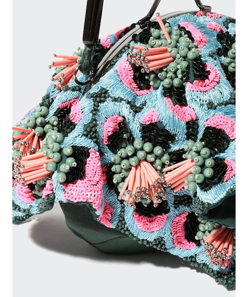 JAMIN PUECH ジャマンピュエッシュ ハンドバッグ ビーズ 刺繍 がま口