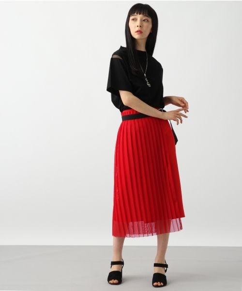 メッシュレイヤースカート レッド メッシュレイヤードスカート - FootJoy Japan
