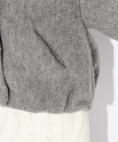Heather（ヘザー）の「エリツキ／シャギーショートコート（ジャケット/アウター・グレー/ベージュ/ネイビー）」の13枚目の写真