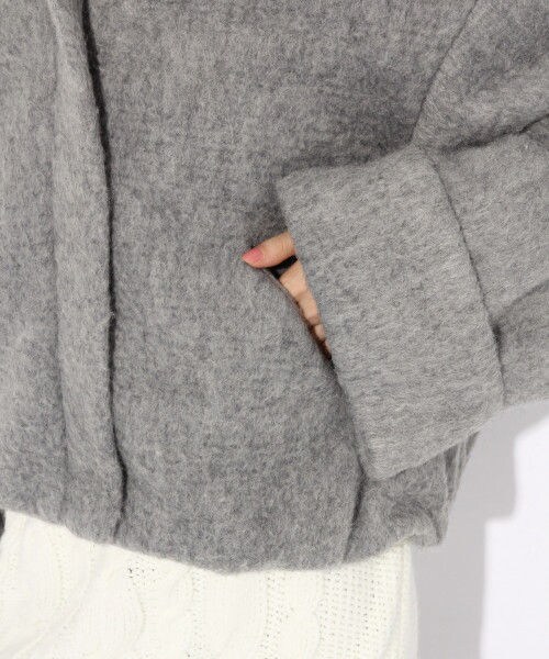 Heather（ヘザー）の「エリツキ／シャギーショートコート（ジャケット/アウター・グレー/ベージュ/ネイビー）」の12枚目の写真