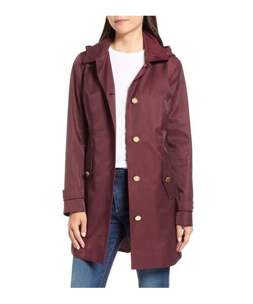 michael kors red raincoat