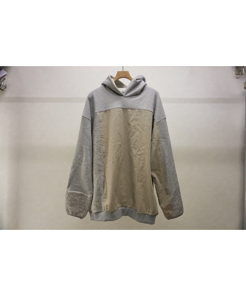 sneeuw スニュウ パネルパーカー sneeuw（スニュウ）の「sneuuw パネルパーカー（grey