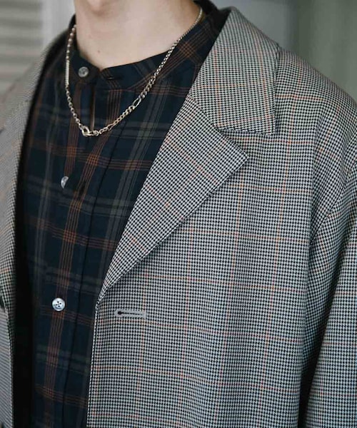 LIDNM（リドム）の「ガンクラブボックスJK【ベージュ】（テーラードジャケット・メンズ・ベージュ・S.M.L）」の5枚目の写真