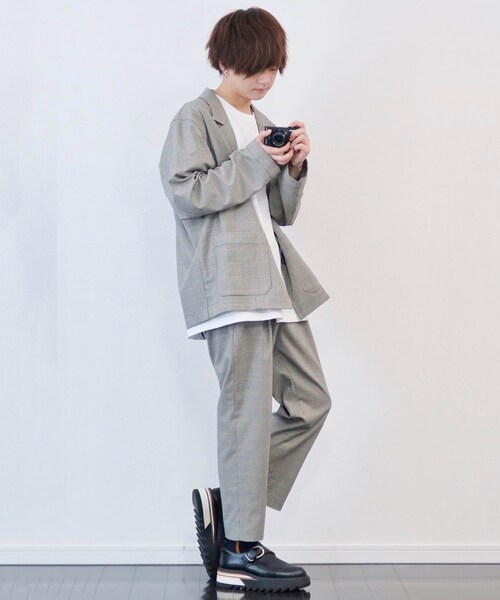 LIDNM（リドム）の「ガンクラブボックスJK【ベージュ】（テーラードジャケット・メンズ・ベージュ・S.M.L）」の8枚目の写真