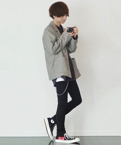 LIDNM（リドム）の「ガンクラブボックスJK【ベージュ】（テーラードジャケット・メンズ・ベージュ・S.M.L）」の9枚目の写真