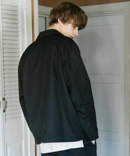 LIDNM(リドム)の「ビエラギャバボックスJK【ブラック】(テーラードジャケット・メンズ・ブラック・S.M.L)」の3枚目の写真